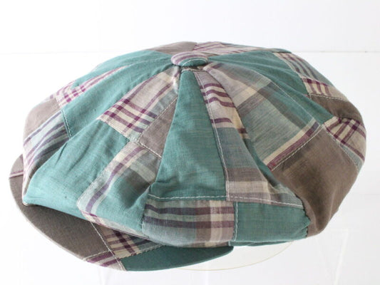 Artel Mens Green Plaid Eight Panel Cap NEWSBOY IVY CAP STYLE MULTIPLE SIZES