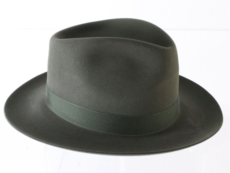 Stetson The Sovereign Chatham Sage Green Felt Fedora W/ Feather MULTIPLE SIZES