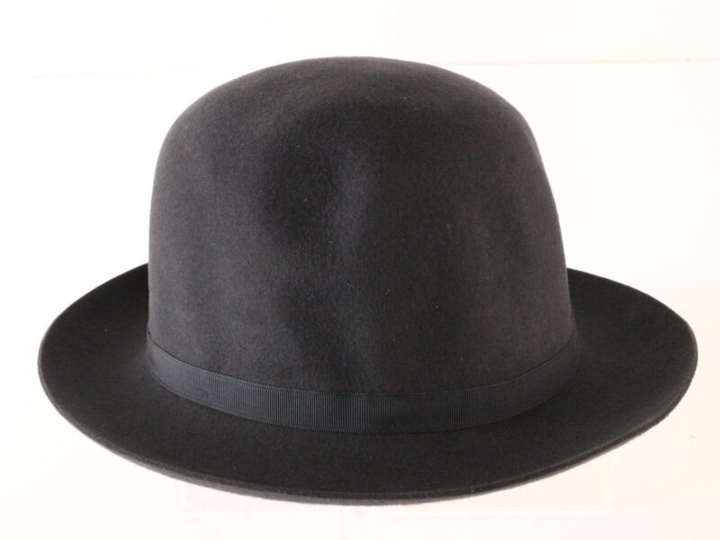 Borsalino Alessandria Mens Charcoal Gray Water Repellent Fur Felt Fedora 7 56cm