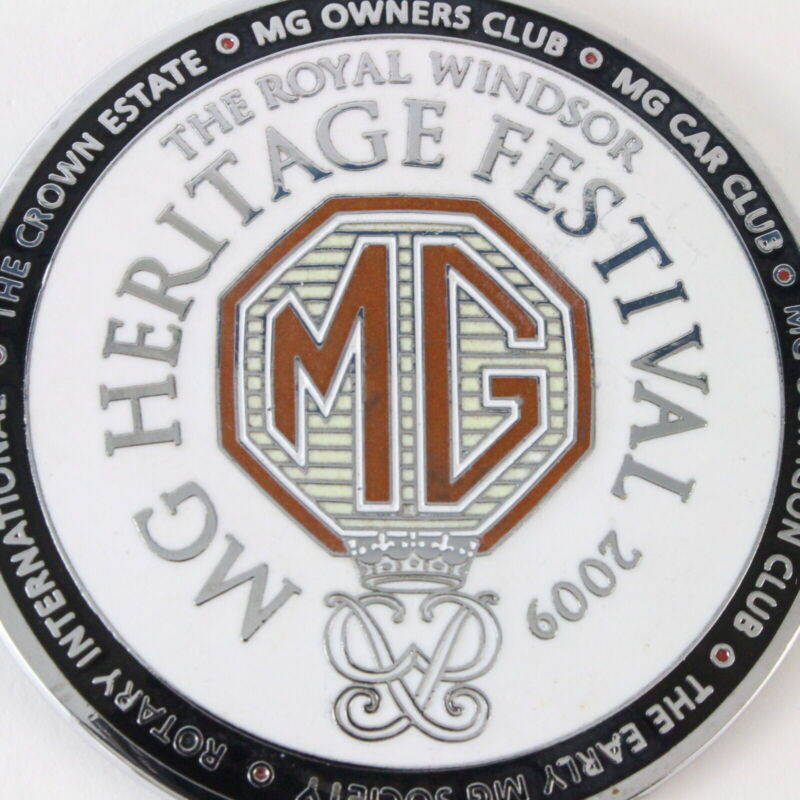 Royal Windsor MG Heritage Festival 2009 2" Metal Emblem Badge