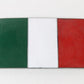 Italian Flag Badge Bolt on Style 2.25" Metal Emblem Badge