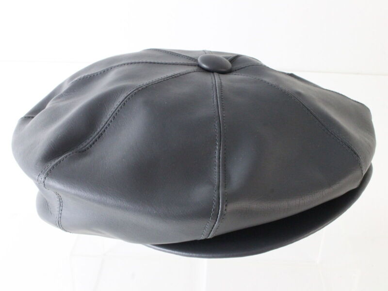 Mens Gray Naugahyde Eight Quarter Cap NEWSBOY IVY MULTIPLE SIZES