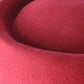 Sonni Of California Ladies Red Felt Pillbox Hat Church Hat Sunday 7 1/8 57cm