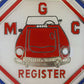 Vintage MGC Register 3.5" Metal Emblem Badge Octagon Shape