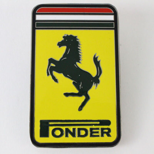 Ferrari Ponder Collection Custom Badge 3.25" Metal Emblem Badge