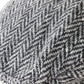 John Hanley & Co Ltd Mens Black And White Herringbone Wool Ivy Cap 7 1/8 57cm