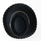 Fiesta Hat Waterproof Black Wool Felt Cowboy Cowgirl Hat Gold Band MULTIPLE SIZE