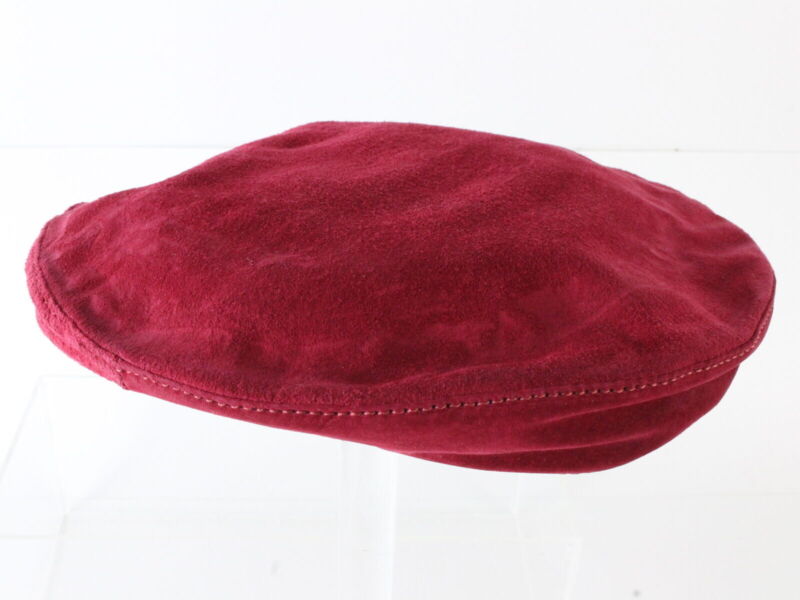 Winfield Cover Co Ladies Red Swede Vintage Beret MULTIPLE SIZES