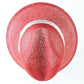 Vintage Biltmore Mens Red Straw Fedora W/ White Band S SMALL