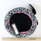 Bellini Originals Ladies Black And Animal Print Felt Hat W/ Rhinestones