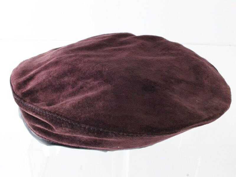 Vintage Winfield Cover Co Ladies Burgundy Swede Beret MULTIPLE SIZES