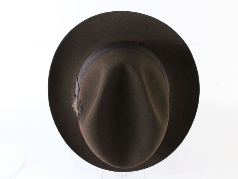 Stetson The Sovereign Mens Mink Brown Felt Fedora W/ Pin, Feather MULTIPLE SIZES