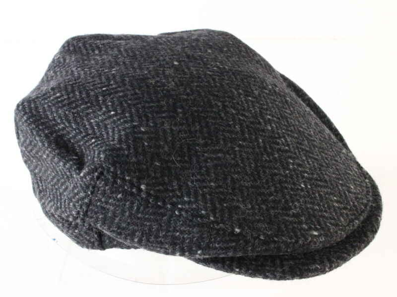 Vintage John Hanley & Co Ltd Mens Charcoal Gray Wool Ivy Cap MULTIPLE SIZES