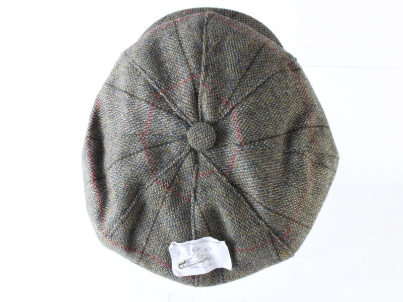 John Hanley And Co Ltd Mens Brown Mix Wool Tweed Ivy Cap 6 7/8 55cm MADE IRELAND