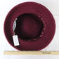 Marzi Of Italy Ladies Handmade Maroon Felt Hat W/ Black Ribbon 7 3/8 59cm