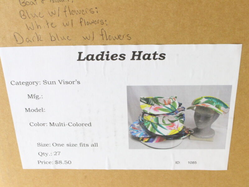 The Field Co Ladies Cotton Multicolored Rainbow Sun Visor W/ White Brim One Size