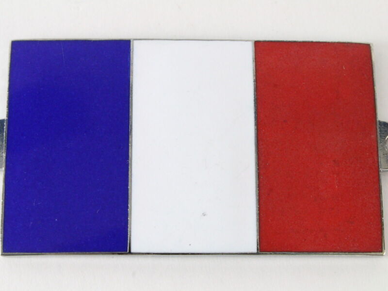 French Flag 2.25" Metal Emblem Badge Car Emblem Design