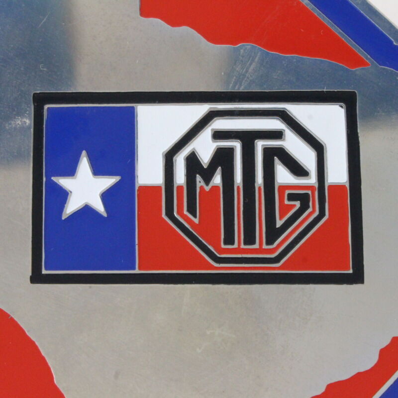 Vintage MTG Texas Register Car Badge 4.5" Metal Emblem