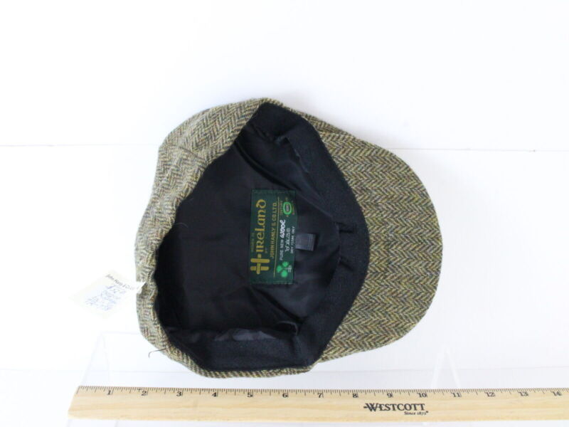 John Hanley & Co Ltd Mens Olive PURE Wool NEWSBOY Ivy Cap MULTIPLE SIZES