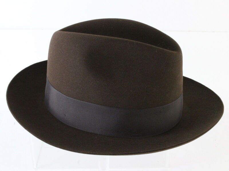 Stetson The Sovereign Mens Mink Brown Felt Fedora W/ Pin, Feather MULTIPLE SIZES