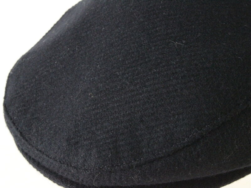 John Hanley & Co Ltd Mens Black Wool Ivy Cap NEWSBOY STYLE MULTIPLE SIZES