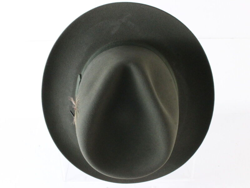 Stetson The Sovereign Chatham Sage Green Felt Fedora W/ Feather MULTIPLE SIZES