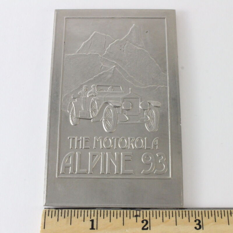 The Motorola Alpine 93 4.5" Metal Emblem Badge Re-Enactment Metal Plate