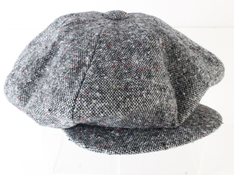 Bee Hats Mens Gray Tweed Big Apple Irish Golf Cap One Size