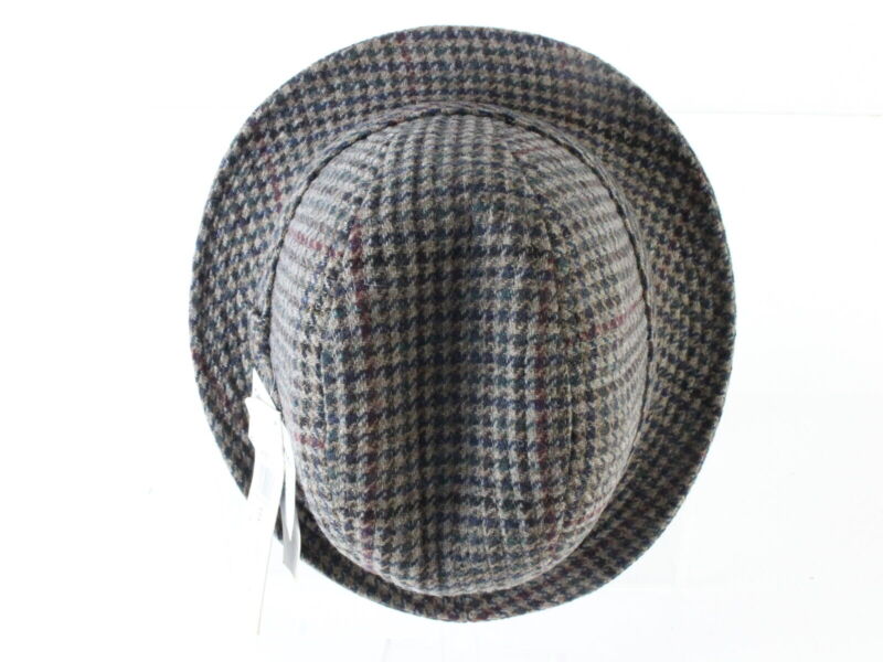 Pendleton Mens Grey Plaid Crushable Water Repellent Rain Hat S