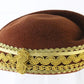 Sonni Of California Ladies Boutique Brandy Brown And Gold Felt Cap 6 7/8 55cm
