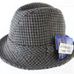 Pendleton Mens Grey Plaid Crushable Water Repellent Rain Hat S