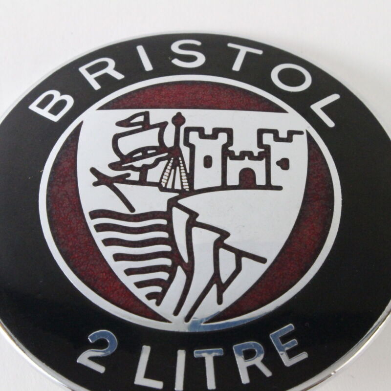 Bristol 2 Litre 2.25" Metal Badge Emblem Marked J Fray Great Condition