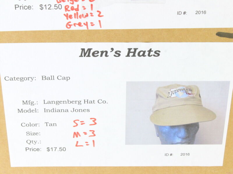 Langenberg Hat Co Mens Tan Indiana Jones Ball Cap MULTIPLE SIZES