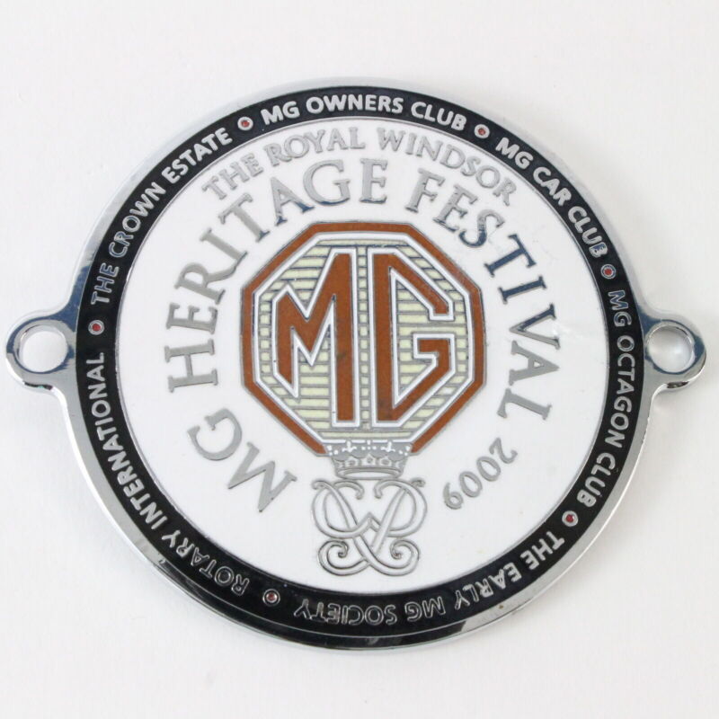 Royal Windsor MG Heritage Festival 2009 2" Metal Emblem Badge