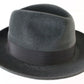 Selentino Mens Gray Genuine Velour Quality Made Fedora 7 3/4 62cm