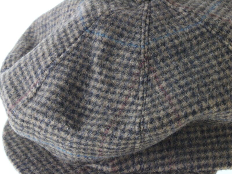 Borsalino Mens Brown Mix Felt Ivy Cap Newsboy Style 6 7/8 55cm